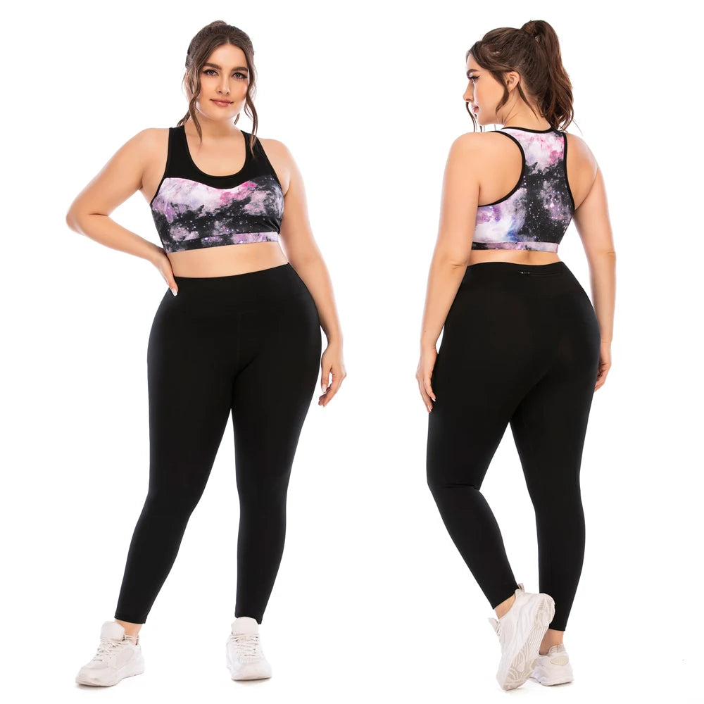 New Women Yoga Suit Sportswear Sportsuits plus Size for Female Gym Sport Running Sets Big Large Tracksuit Tacking Wear