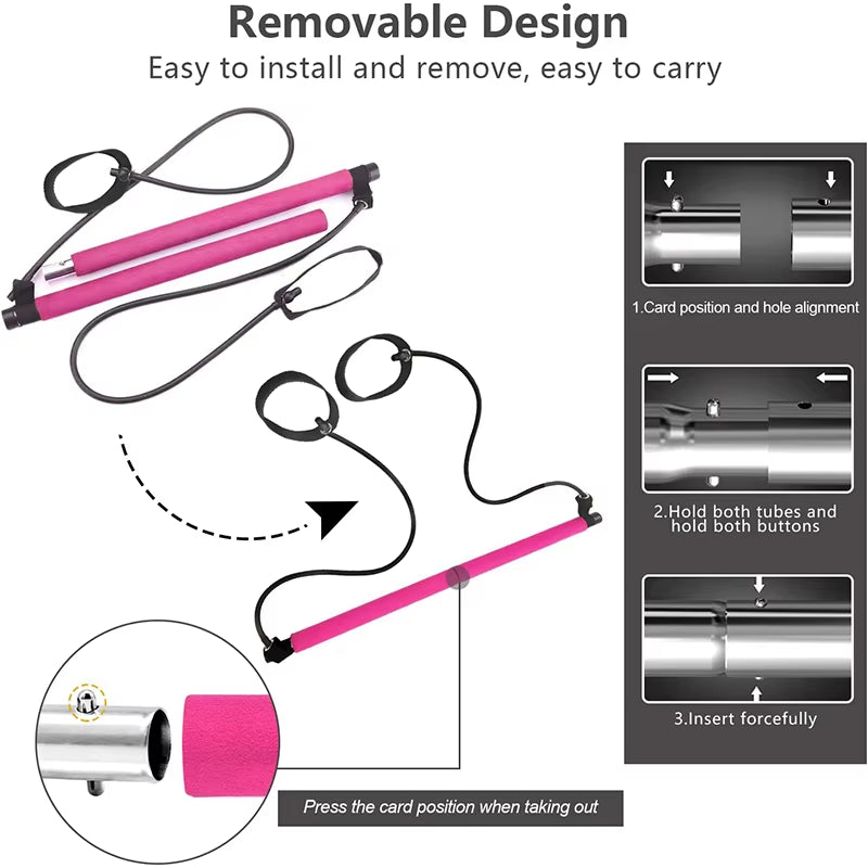 Pilates Chest Expansion Tension Elastic Rope Stretching Belt