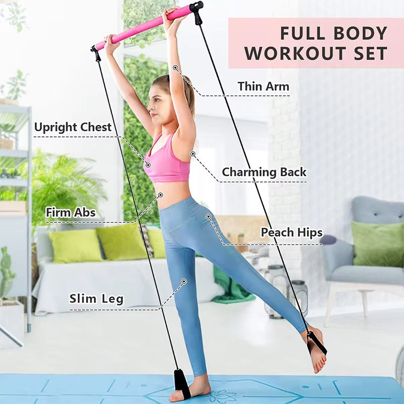 Pilates Chest Expansion Tension Elastic Rope Stretching Belt