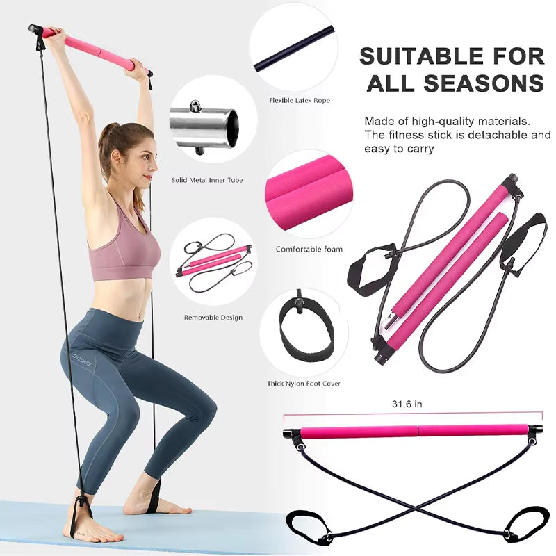 Pilates Chest Expansion Tension Elastic Rope Stretching Belt