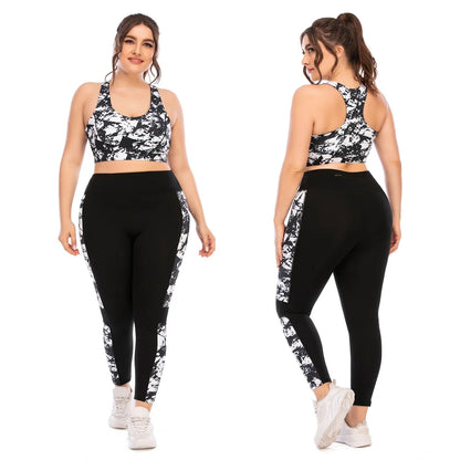 New Women Yoga Suit Sportswear Sportsuits plus Size for Female Gym Sport Running Sets Big Large Tracksuit Tacking Wear