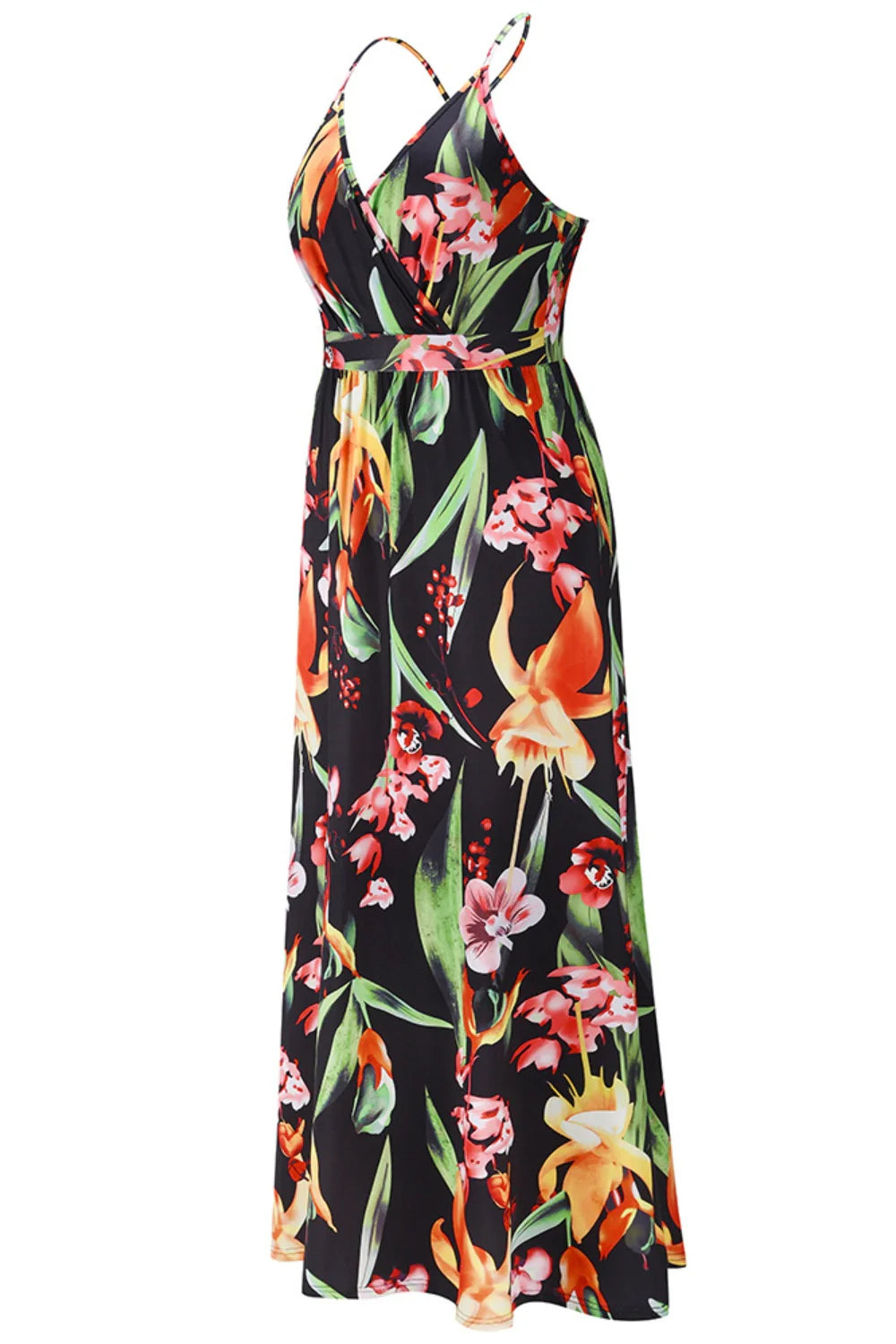 Printed Surplice Cami Dress