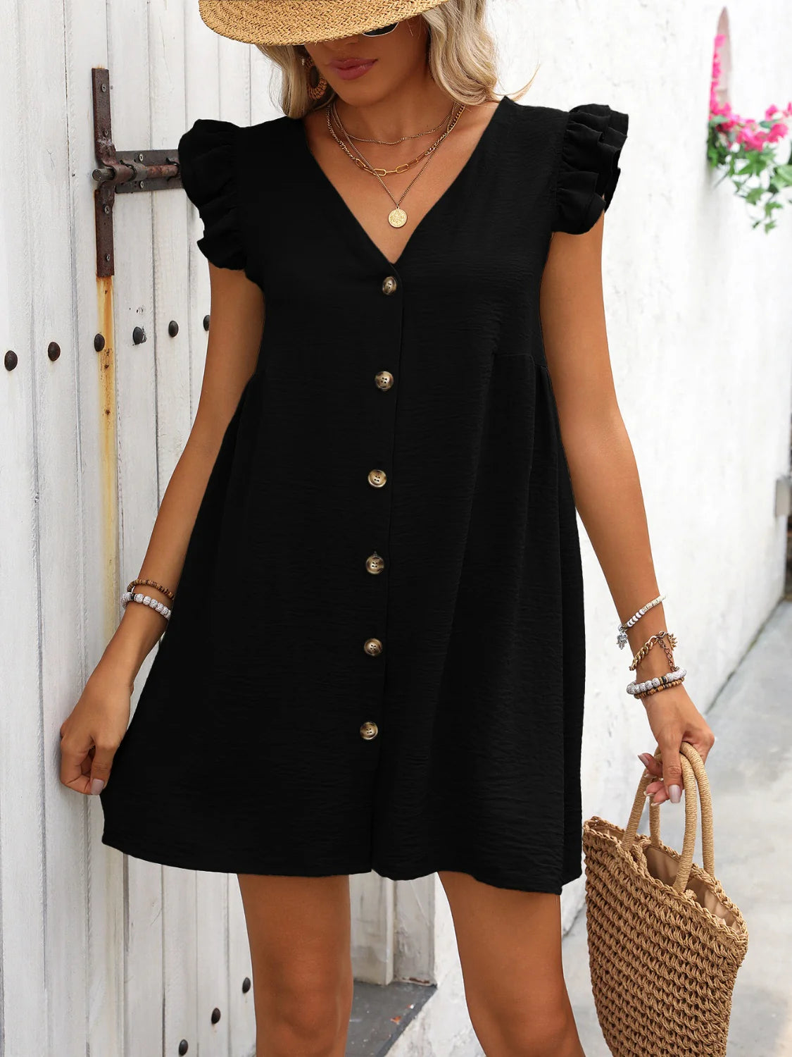 V-neck light summer Dress