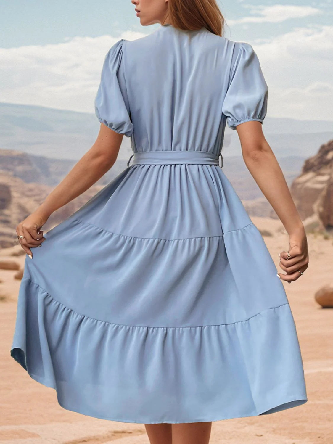 Long half sleeves Dress