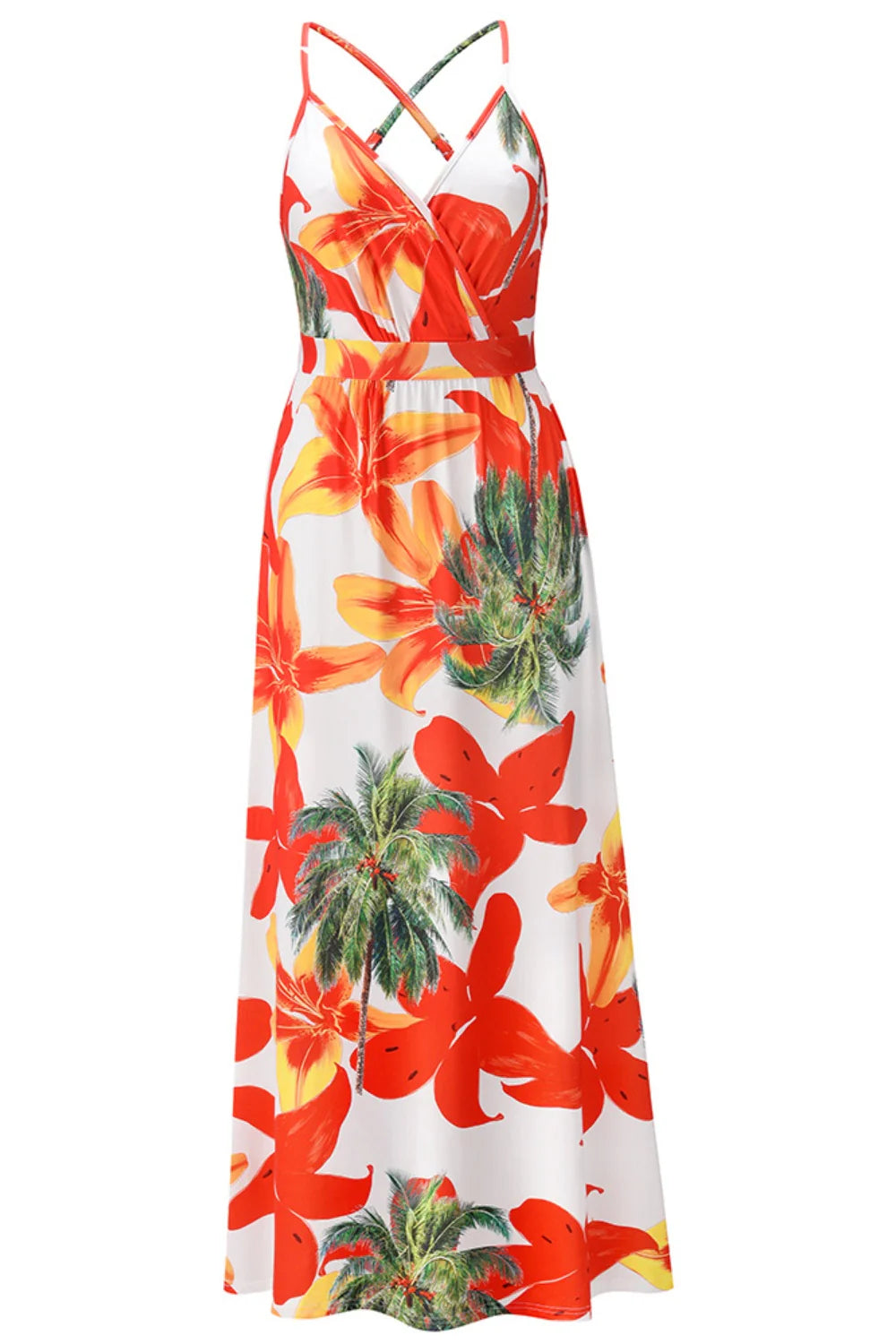 Printed Surplice Cami Dress