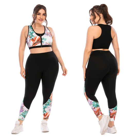 New Women Yoga Suit Sportswear Sportsuits plus Size for Female Gym Sport Running Sets Big Large Tracksuit Tacking Wear