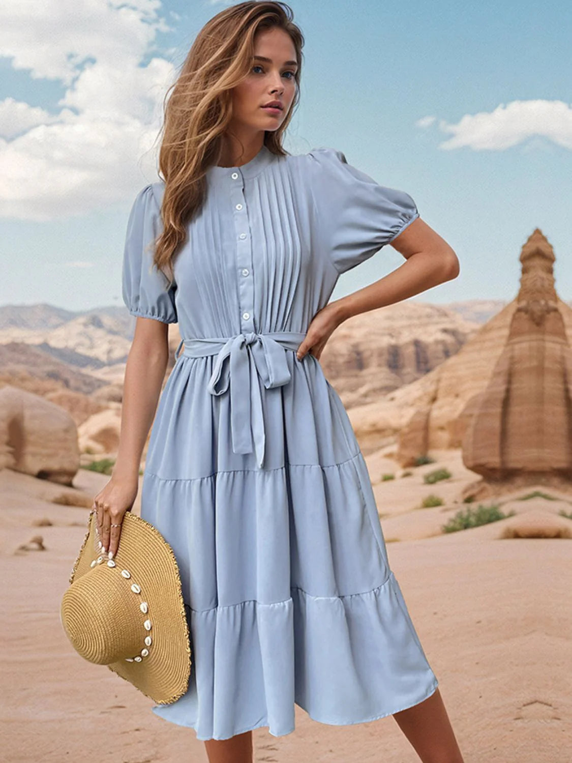 Long half sleeves Dress