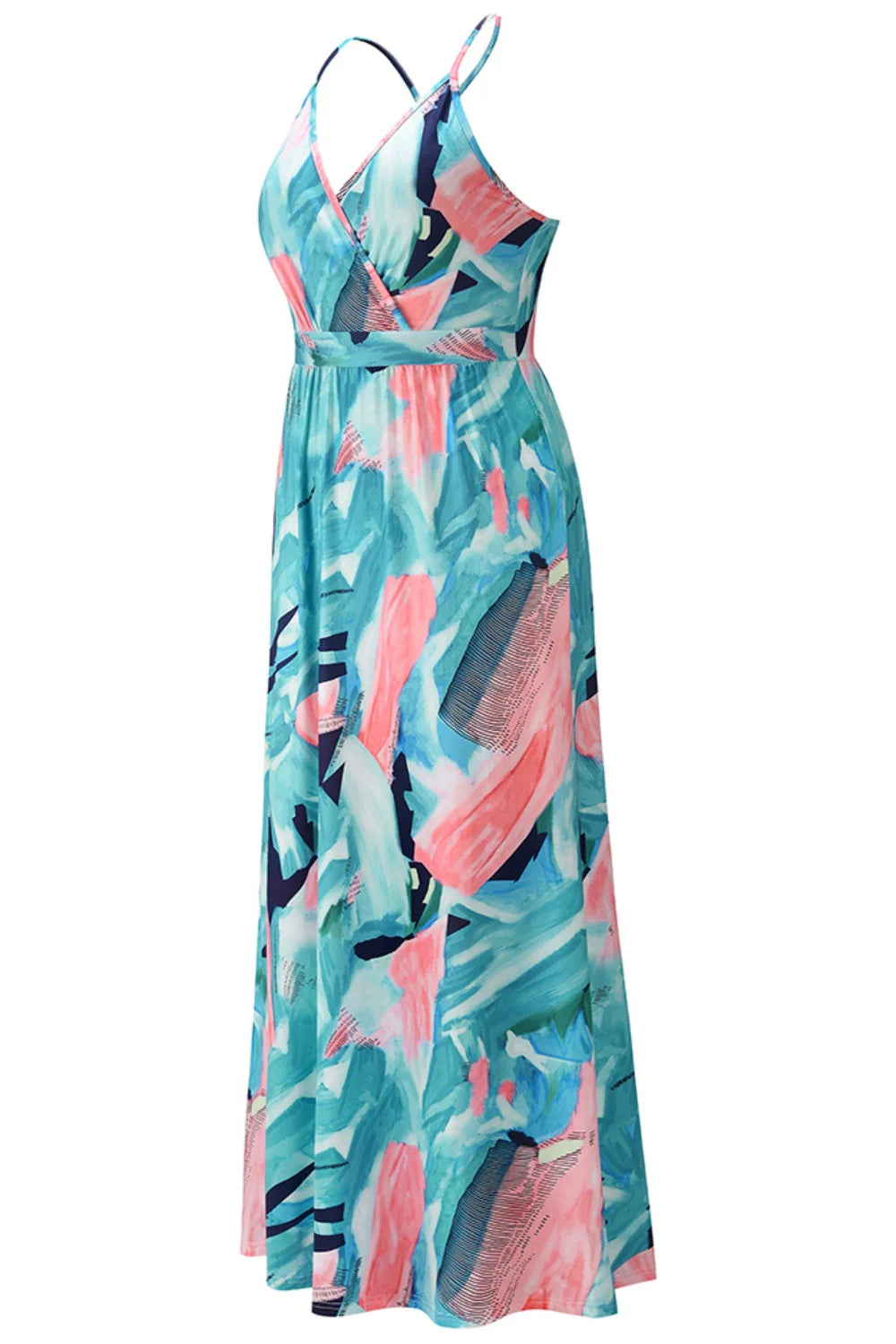 Printed Surplice Cami Dress