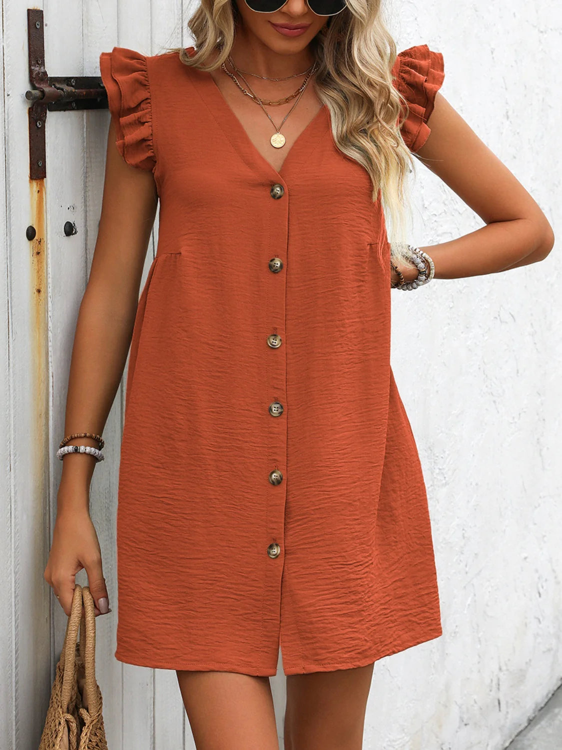 V-neck light summer Dress