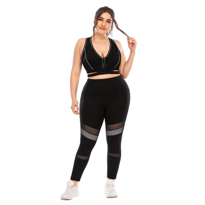 New Women Yoga Suit Sportswear Sportsuits plus Size for Female Gym Sport Running Sets Big Large Tracksuit Tacking Wear