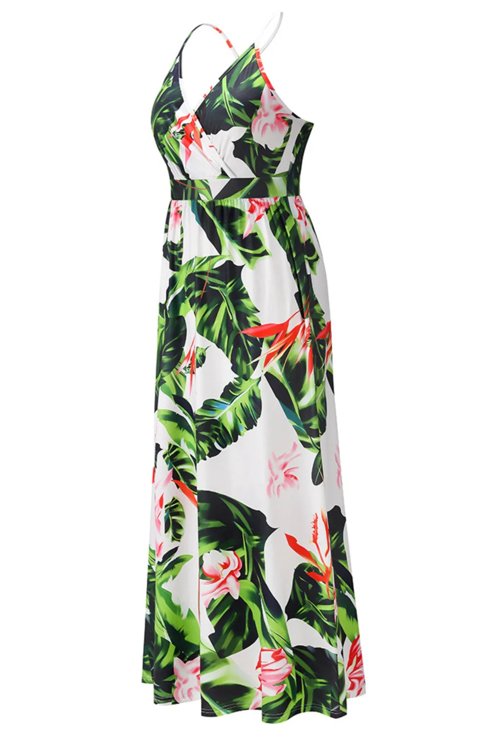 Printed Surplice Cami Dress