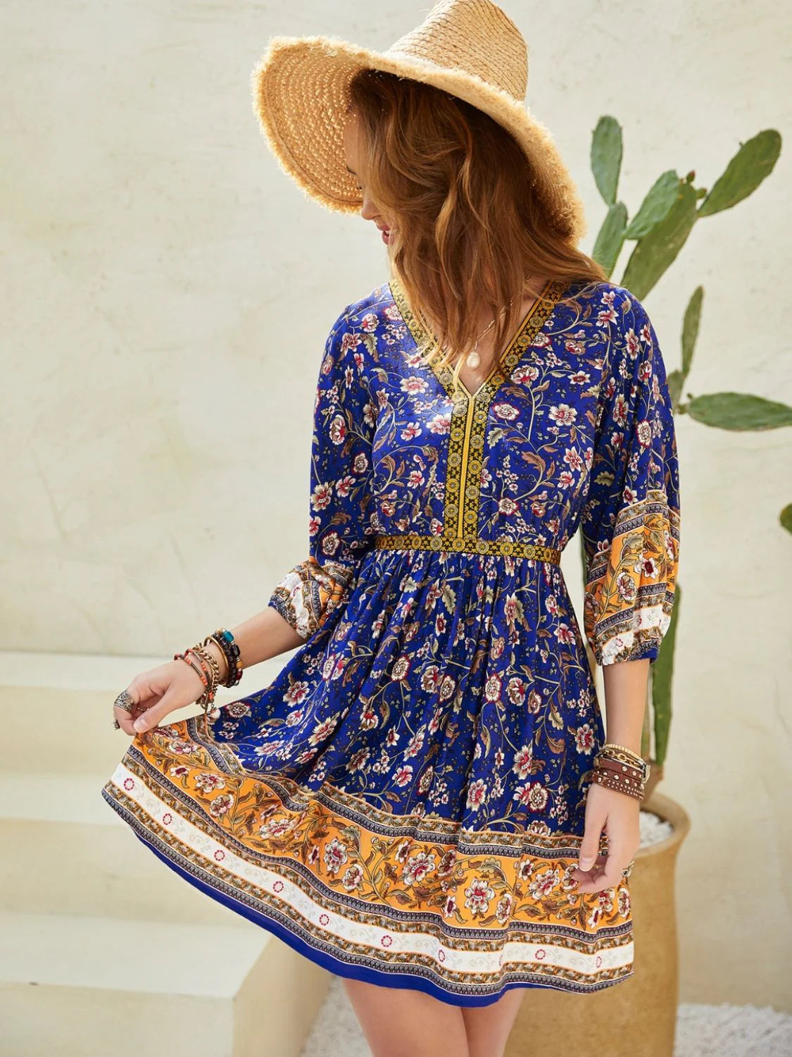 Printed Mini Dress