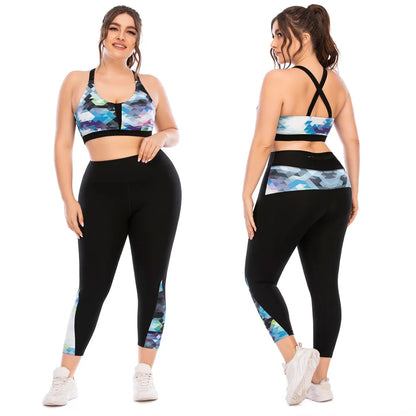 New Women Yoga Suit Sportswear Sportsuits plus Size for Female Gym Sport Running Sets Big Large Tracksuit Tacking Wear