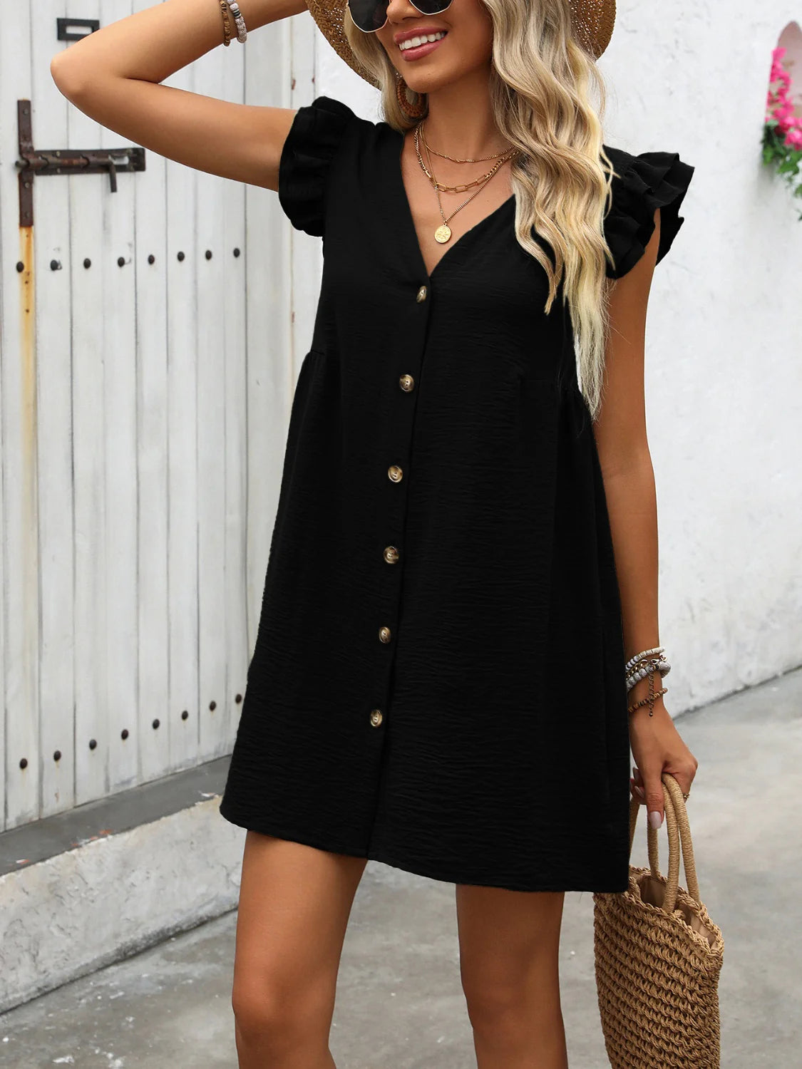V-neck light summer Dress