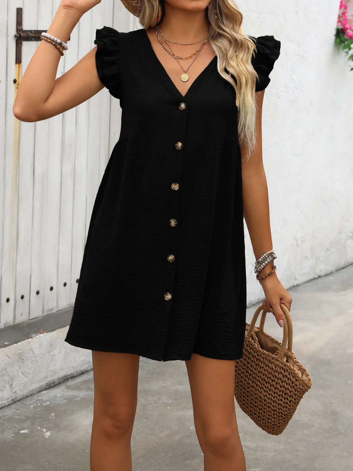 V-neck light summer Dress