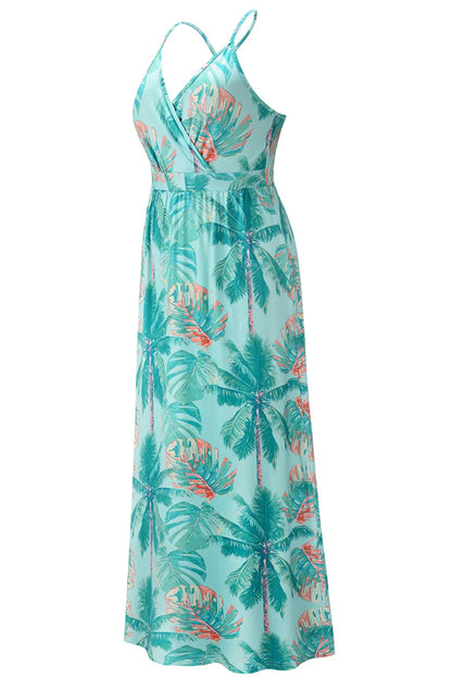 Printed Surplice Cami Dress