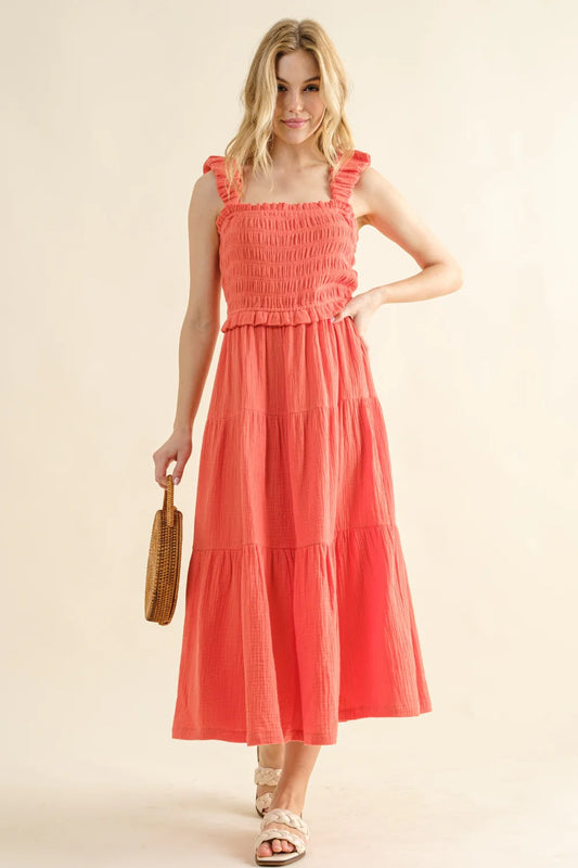 Smocked Ruffled Dress