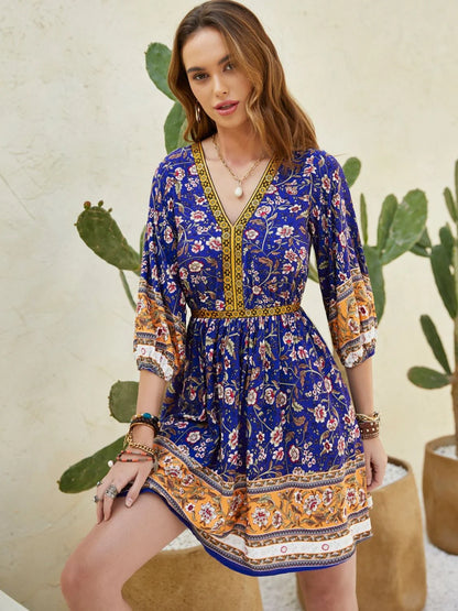 Printed Mini Dress